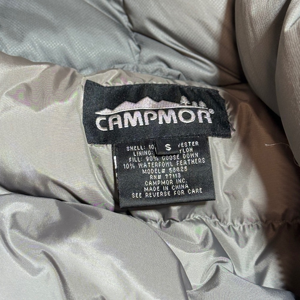 Campmor Puffer Jacket S Gray Goose Down Ripstop Winter Coat 58425 Men's Small - Picture 6 of 10